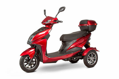 E-Wheels EW-10 2 Person 48V 500Watt Motor Long Lasting 3-Wheel Electric Moped Scooter