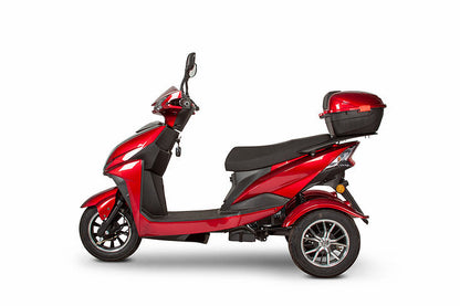 E-Wheels EW-10 2 Person 48V 500Watt Motor Long Lasting 3-Wheel Electric Moped Scooter