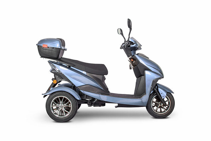 E-Wheels EW-10 2 Person 48V 500Watt Motor Long Lasting 3-Wheel Electric Moped Scooter