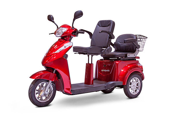 E-Wheels EW-66 2 Passenger Three Wheel Electric Heavy Mobility Scooter