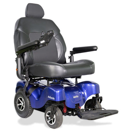 Merits P710 Atlantis Super Heavy-Duty Bariatric Power Wheelchair - Extended Long Range, w/ Anti Flat Tires, 600lbs Weight Capacity