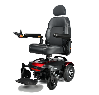 Merits P312 Dualer Compact FWD/RWD Long Distance Power Chair - 180° Swivel Seat, 300lbs Weight Capacity, w/ PU Anti-Flat Tires