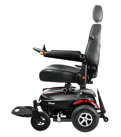 Merits P312 Dualer Compact FWD/RWD Long Distance Power Chair - 180° Swivel Seat, 300lbs Weight Capacity, w/ PU Anti-Flat Tires