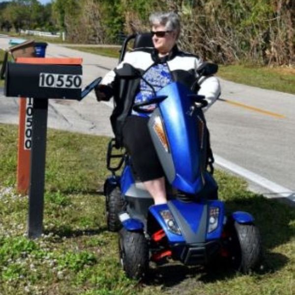 EV Rider Vita Monster 4 Wheel Scooter Heartway - S12X Fast and Extra Long Distance - All Terrain Tires, 350lbs Weight Capacity