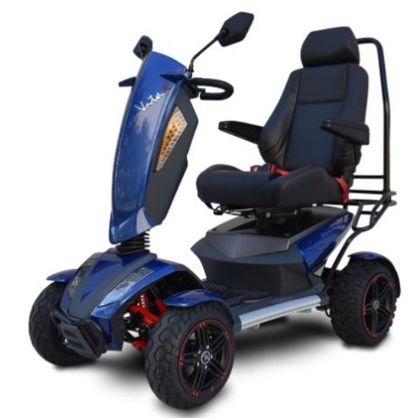 EV Rider Vita Monster 4 Wheel Scooter Heartway - S12X Fast and Extra Long Distance - All Terrain Tires, 350lbs Weight Capacity