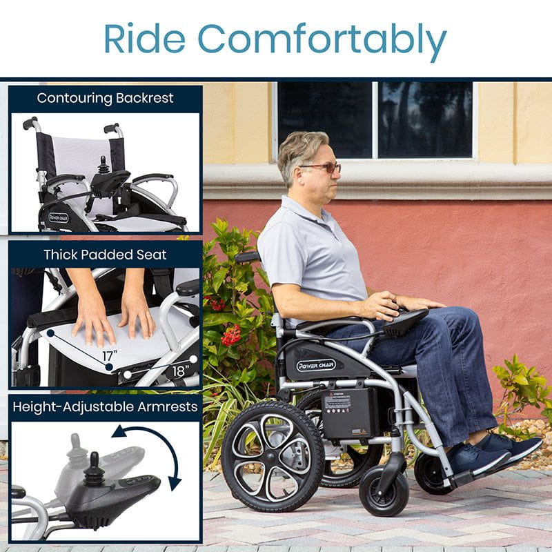 Compact Power Wheelchair - Foldable Long Range Transport Aid