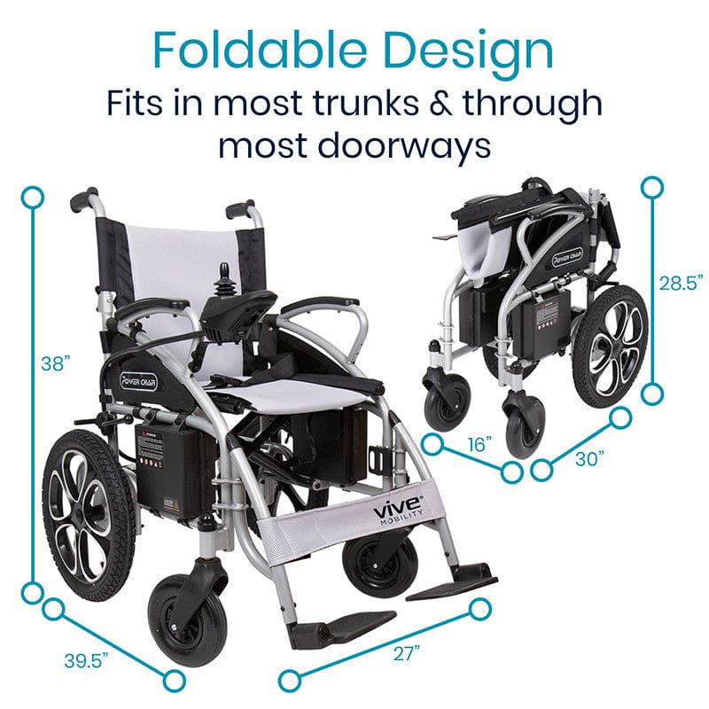 Compact Power Wheelchair - Foldable Long Range Transport Aid