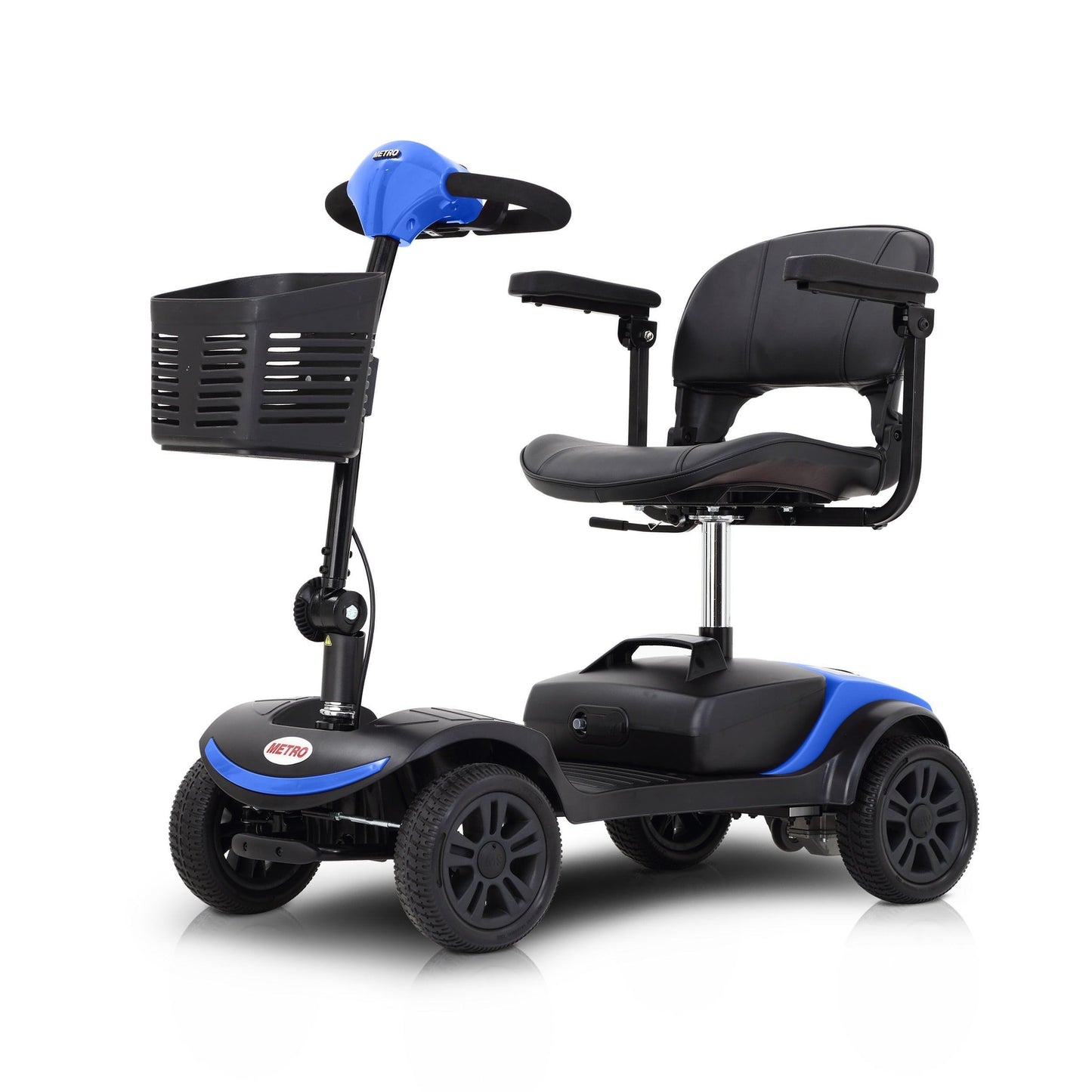 Metro Mobility M1 Lite 4-Wheel Foldable Lightweight Mobility Scooter - Comfort Swivel Seat, Long Range w/ Flat Free Tires For Seniors