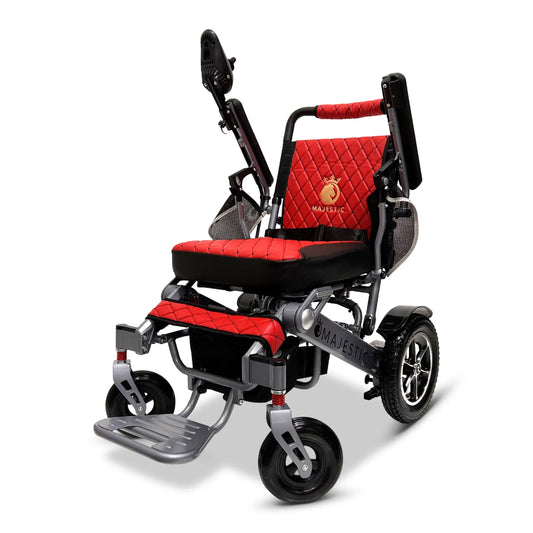 ComfyGo Majestic IQ-7000 Automatic Folding Electric Wheelchair - 350lbs Weight Capacity, Anti Flat Tires For Seniors