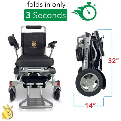 Comfy Go Patriot-11 Foldable Electric Wheelchair (20″ Wide Seat)