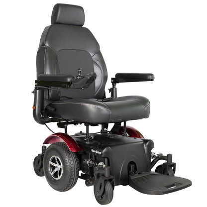 Merits P327 Vision Super Mid Wheel Drive Bariatric Power Wheelchair - Long Distance 6 Wheel, W/ Anti Flat Tires, 450 Lbs Weight Capacity