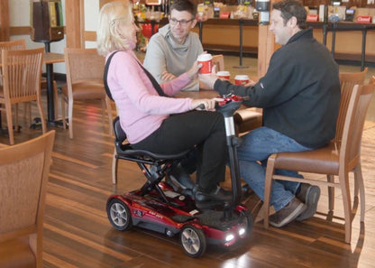 EV Rider Transport AF 4 Wheel Automatic Folding Mobility Scooter - Lightweight, Travel Approved, Anti Flat Tires For Seniors