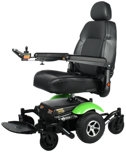 Merits P326A Vision Sport Folding Power Wheelchair - up to 135° Recline, Supports 300lbs