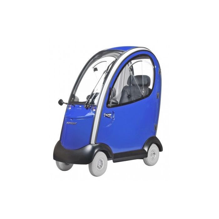 Shoprider Flagship 4-Wheel Cabin Scooter - All Weather, Key Locking, Removable Doors, Full Suspension, Luxury Mobility